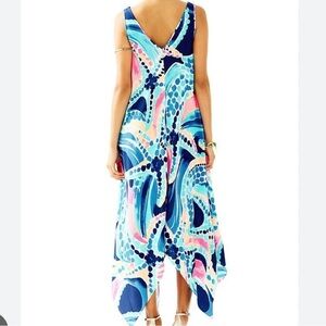 Lilly Pulitzer Anise Ocean Jewels Midi Dress Silk XXS